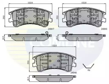 Комплект тормозных колодок (COMLINE: CBP3950)