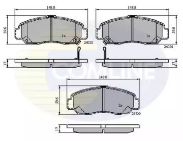 Комплект тормозных колодок (COMLINE: CBP3949)