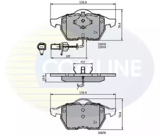 Комплект тормозных колодок (COMLINE: CBP11025)