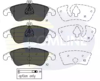Комплект тормозных колодок (COMLINE: CBP06037)