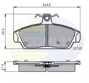 Комплект тормозных колодок (COMLINE: CBP0467)