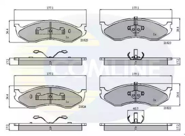 Комплект тормозных колодок (COMLINE: CBP0845)