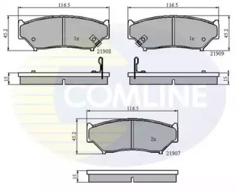 Комплект тормозных колодок (COMLINE: CBP3587)