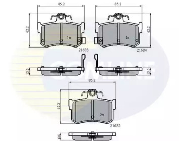 Комплект тормозных колодок (COMLINE: CBP3811)