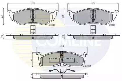 Комплект тормозных колодок (COMLINE: CBP3850)