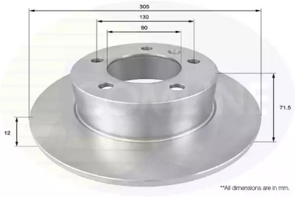 Тормозной диск (COMLINE: ADC2700)