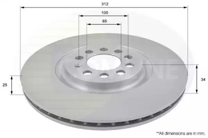 Тормозной диск (COMLINE: ADC1438V)
