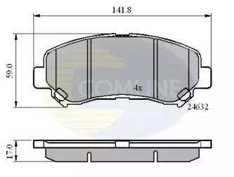 Комплект тормозных колодок (COMLINE: CBP01577)