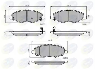 Комплект тормозных колодок (COMLINE: CBP31508)