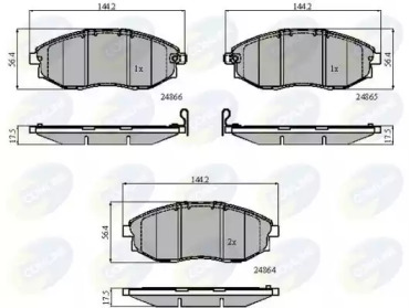 Комплект тормозных колодок (COMLINE: CBP31585)