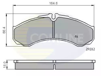 Комплект тормозных колодок (COMLINE: CBP0909)