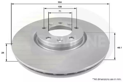 Тормозной диск (COMLINE: ADC2711V)