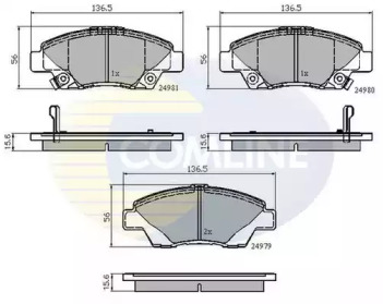 Комплект тормозных колодок (COMLINE: CBP32036)