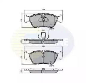 Комплект тормозных колодок (COMLINE: CBP01023)