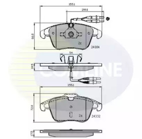 Комплект тормозных колодок (COMLINE: CBP22002)