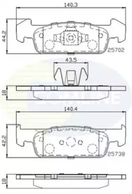 Комплект тормозных колодок (COMLINE: CBP02223)