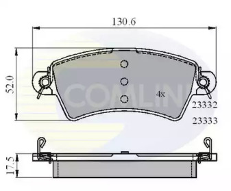 Комплект тормозных колодок (COMLINE: CBP01549)