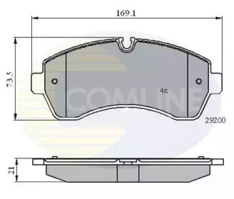 Комплект тормозных колодок (COMLINE: CBP01569)