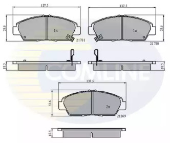 Комплект тормозных колодок (COMLINE: CBP3446)