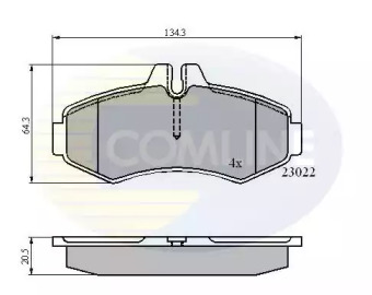 Комплект тормозных колодок (COMLINE: CBP0480)