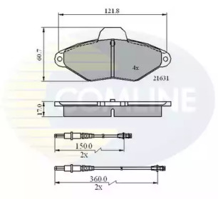 Комплект тормозных колодок (COMLINE: CBP2568)