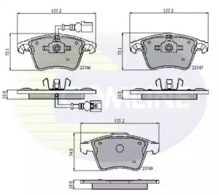 Комплект тормозных колодок (COMLINE: CBP11312)