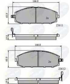 Комплект тормозных колодок (COMLINE: CBP3777)