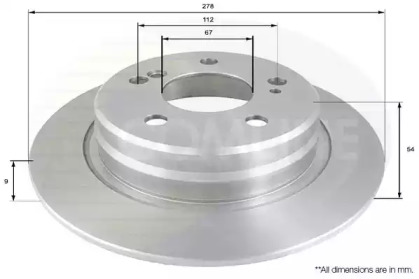 Тормозной диск (COMLINE: ADC1629)