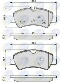 Комплект тормозных колодок (COMLINE: CBP02143)