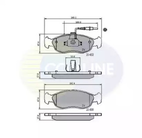 Комплект тормозных колодок (COMLINE: CBP1570)