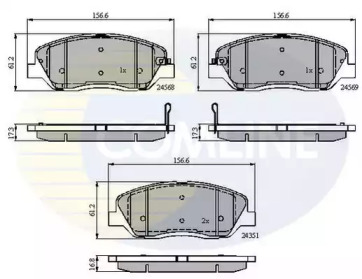 Комплект тормозных колодок (COMLINE: CBP31676)