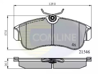 Комплект тормозных колодок (COMLINE: CBP0566)