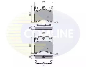 Комплект тормозных колодок (COMLINE: CBP0953)