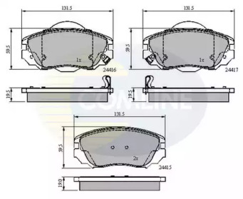 Комплект тормозных колодок (COMLINE: CBP31679)