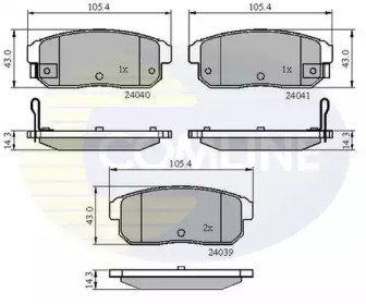 Комплект тормозных колодок (COMLINE: CBP31283)