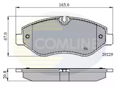 Комплект тормозных колодок (COMLINE: CBP01616)