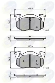 Комплект тормозных колодок (COMLINE: CBP01080)