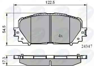 Комплект тормозных колодок (COMLINE: CBP01767)