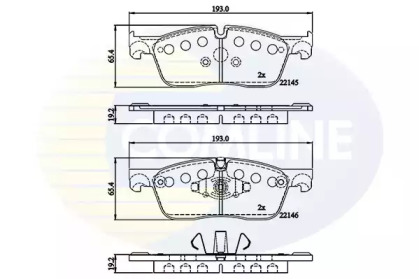 Комплект тормозных колодок (COMLINE: CBP02253)