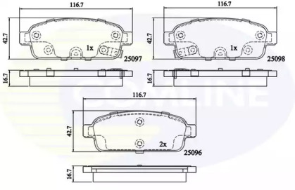 Комплект тормозных колодок (COMLINE: CBP32024)