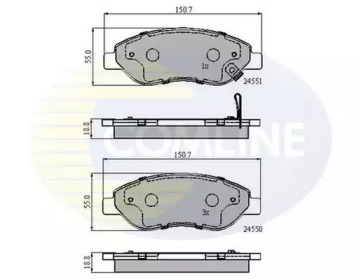 Комплект тормозных колодок (COMLINE: CBP31638)