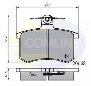 Комплект тормозных колодок (COMLINE: CBP0558)