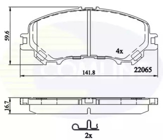 Комплект тормозных колодок (COMLINE: CBP32304)