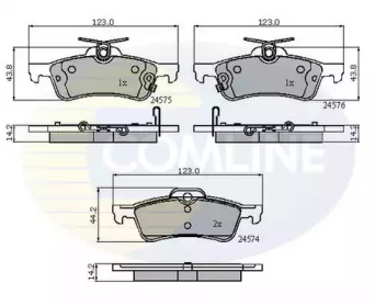 Комплект тормозных колодок (COMLINE: CBP31657)