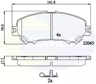 Комплект тормозных колодок (COMLINE: CBP32278)