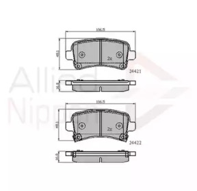 Комплект тормозных колодок (COMLINE: ADB31795)