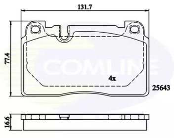 Комплект тормозных колодок (COMLINE: CBP02302)