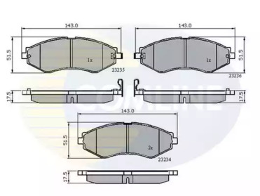 Комплект тормозных колодок (COMLINE: CBP31189)