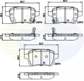 Комплект тормозных колодок (COMLINE: CBP32279)