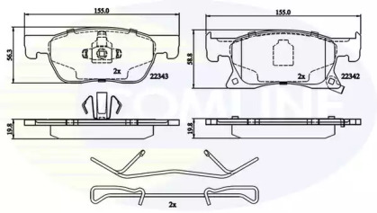 Комплект тормозных колодок (COMLINE: CBP32306)